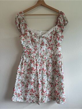 CUTE XL Floral Mini Dress with Puff Sleeves | Mixed Threads